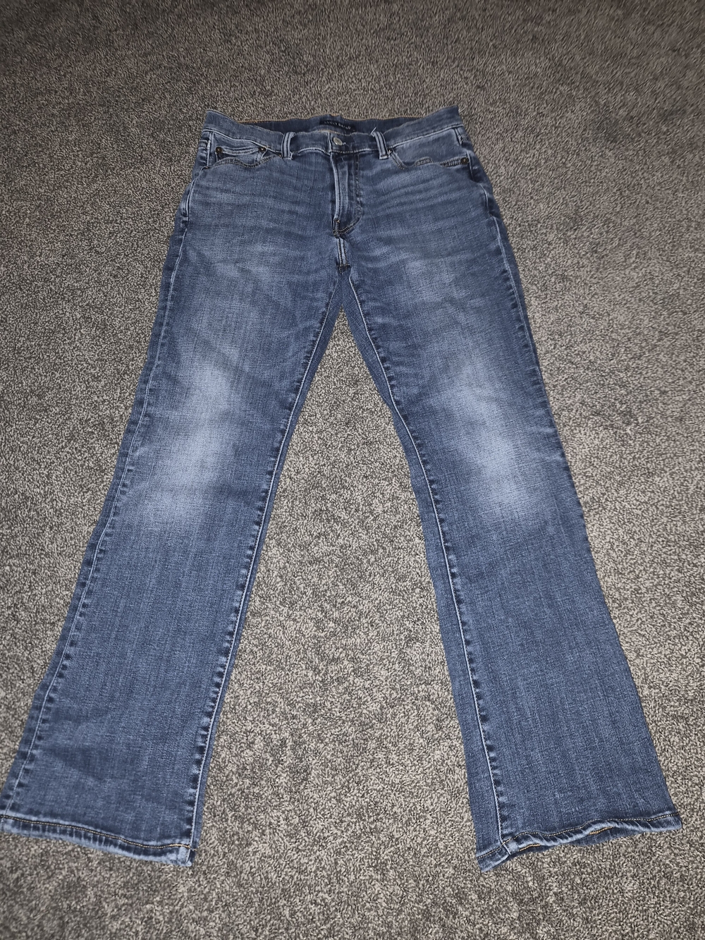 Lucky Brand Blue Denim Jeans with Contrast Gold Stitching